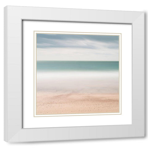 Beach, Sea, Sky White Modern Wood Framed Art Print with Double Matting by Dragt, Wilco