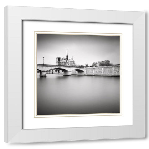 Notre Dame I White Modern Wood Framed Art Print with Double Matting by Dragt, Wilco