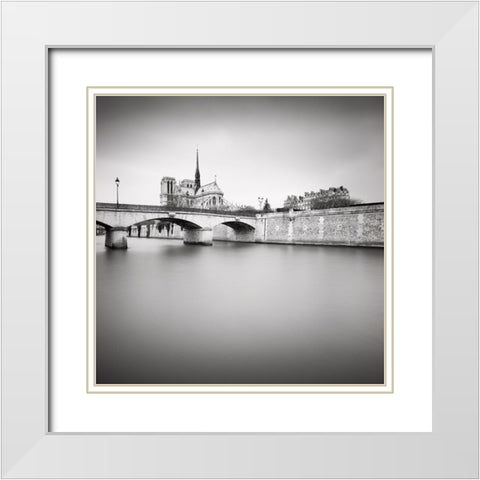 Notre Dame I White Modern Wood Framed Art Print with Double Matting by Dragt, Wilco