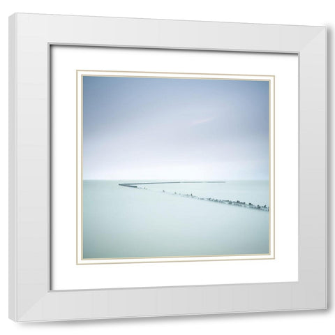When Time Has Passed White Modern Wood Framed Art Print with Double Matting by Dragt, Wilco
