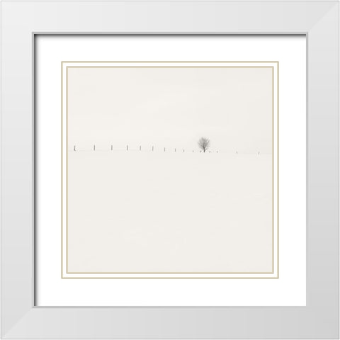 Frozen Landscape White Modern Wood Framed Art Print with Double Matting by Dragt, Wilco