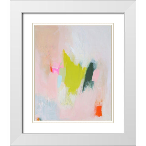 Lucia White Modern Wood Framed Art Print with Double Matting by Donoho, Melissa