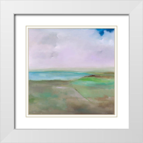Crossroads White Modern Wood Framed Art Print with Double Matting by Diliberto, Michael A.