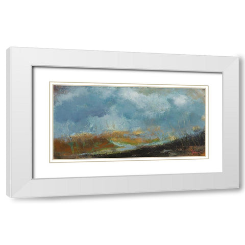 Spires White Modern Wood Framed Art Print with Double Matting by Dennis, Patrick