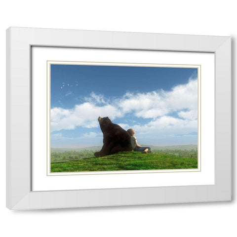 Cloud Watchers White Modern Wood Framed Art Print with Double Matting by Decker, Cynthia