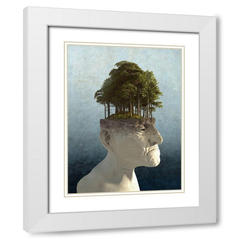 Personal Growth White Modern Wood Framed Art Print with Double Matting by Decker, Cynthia