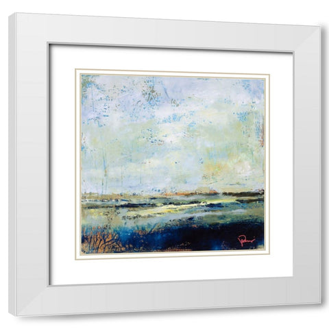 Low Tide White Modern Wood Framed Art Print with Double Matting by Dennis, Patrick
