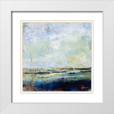 Low Tide White Modern Wood Framed Art Print with Double Matting by Dennis, Patrick