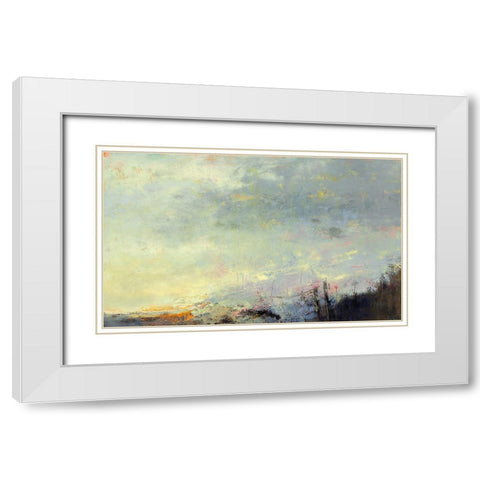 No Reception White Modern Wood Framed Art Print with Double Matting by Dennis, Patrick
