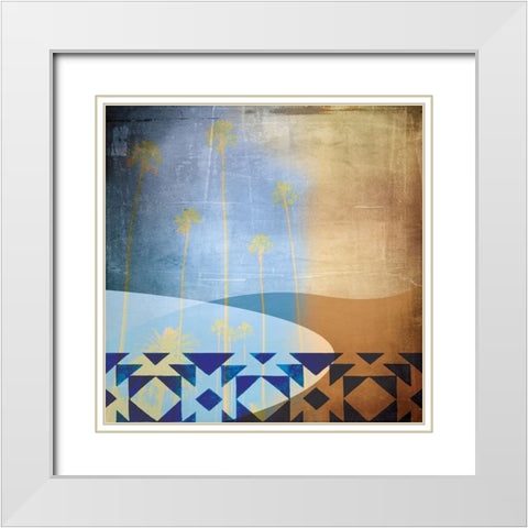 Tropic One White Modern Wood Framed Art Print with Double Matting by Duncan-He, Louis