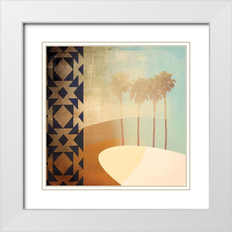 Tropic Two White Modern Wood Framed Art Print with Double Matting by Duncan-He, Louis
