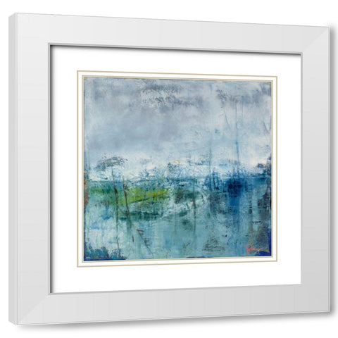 Thaw White Modern Wood Framed Art Print with Double Matting by Dennis, Patrick