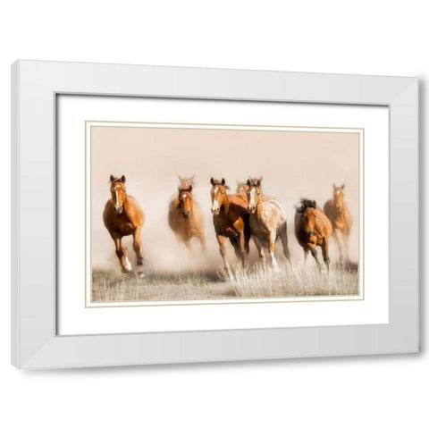 Outlaws White Modern Wood Framed Art Print with Double Matting by Dearing, Lisa