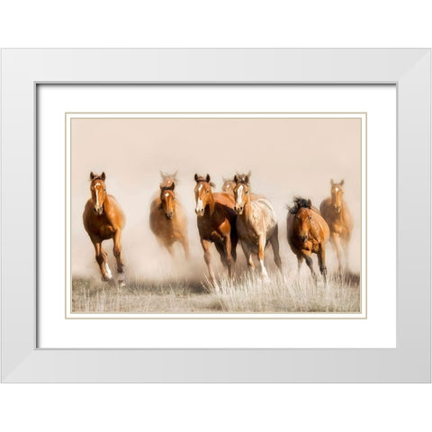 Outlaws White Modern Wood Framed Art Print with Double Matting by Dearing, Lisa