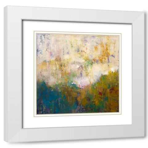London No. 1 White Modern Wood Framed Art Print with Double Matting by Dennis, Patrick