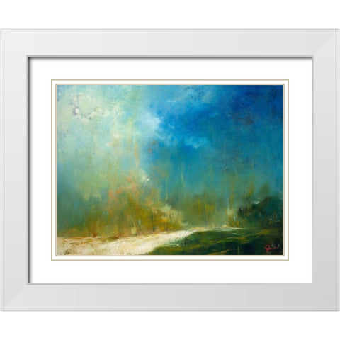 The Path White Modern Wood Framed Art Print with Double Matting by Dennis, Patrick
