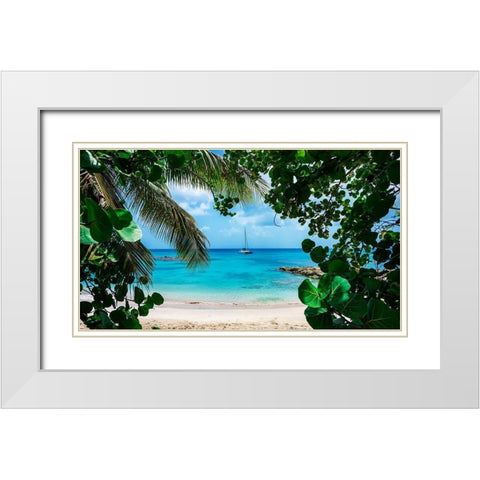 Window to Paradise White Modern Wood Framed Art Print with Double Matting by Davis, Lizzy