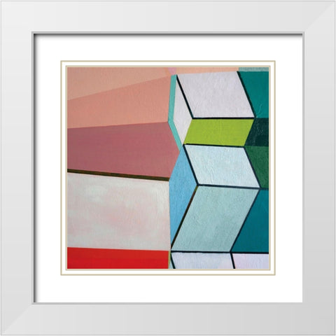 Angles No. 2 White Modern Wood Framed Art Print with Double Matting by Duffy, Naomi Taitz