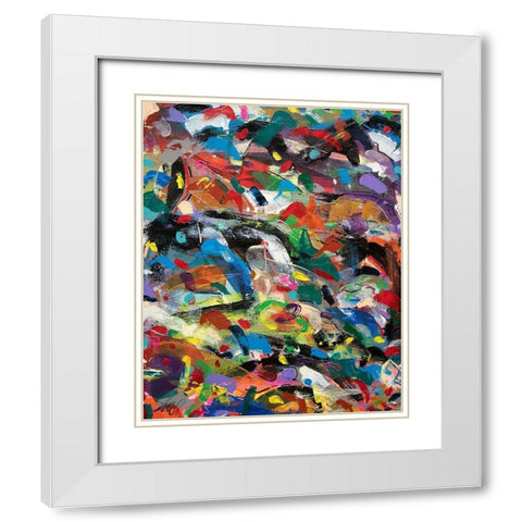Meditations No. 3 White Modern Wood Framed Art Print with Double Matting by Dick, Steven