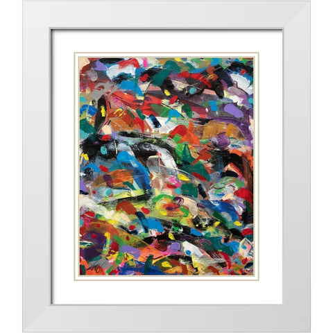 Meditations No. 3 White Modern Wood Framed Art Print with Double Matting by Dick, Steven