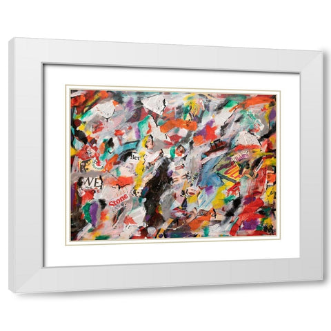 Meditations No. 4 White Modern Wood Framed Art Print with Double Matting by Dick, Steven