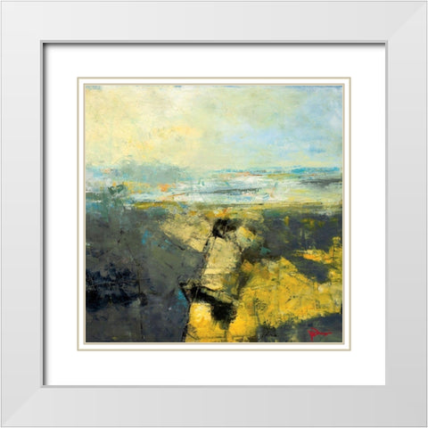Broken Shore White Modern Wood Framed Art Print with Double Matting by Dennis, Patrick