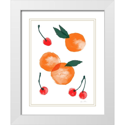 California Fruit White Modern Wood Framed Art Print with Double Matting by Donahue, Shane