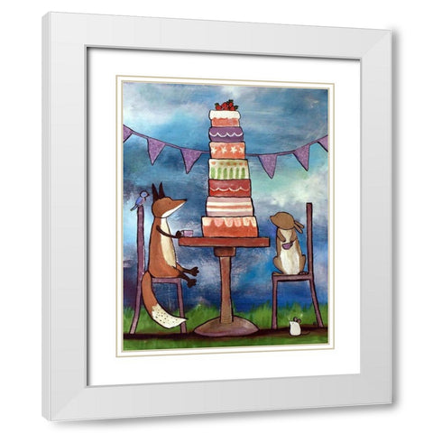 A Very Tall Cake White Modern Wood Framed Art Print with Double Matting by Doss, Andrea
