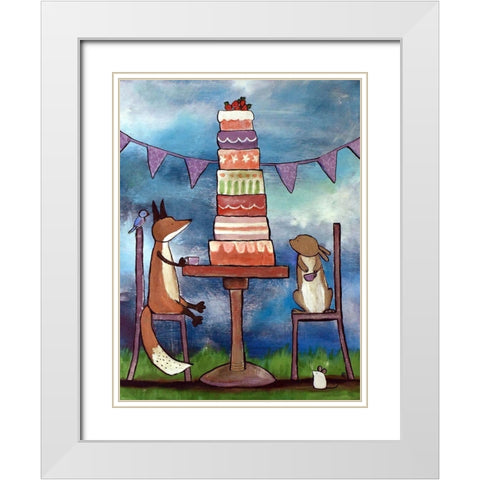 A Very Tall Cake White Modern Wood Framed Art Print with Double Matting by Doss, Andrea