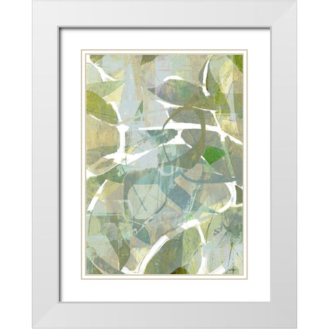 Garden Breeze White Modern Wood Framed Art Print with Double Matting by Dubois, Lori