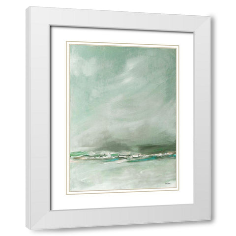 Tranquil Seas 1 White Modern Wood Framed Art Print with Double Matting by Dubois, Lori