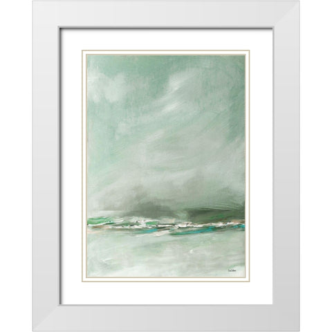 Tranquil Seas 1 White Modern Wood Framed Art Print with Double Matting by Dubois, Lori