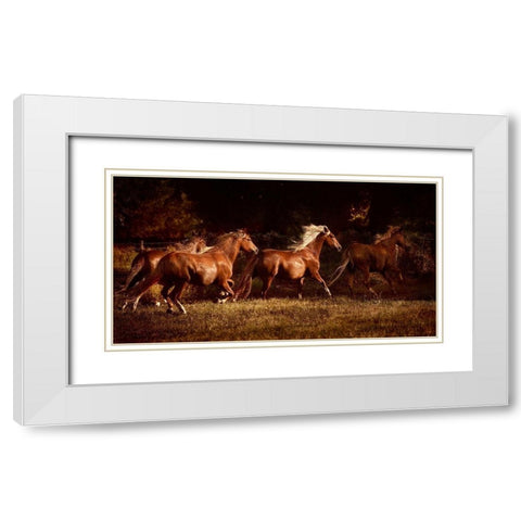 Fire and Grace White Modern Wood Framed Art Print with Double Matting by Dearing, Lisa