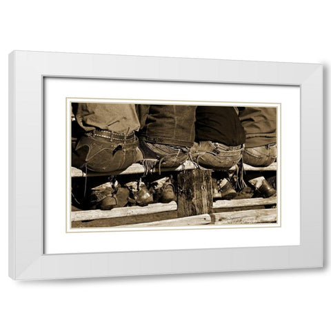 Wranglers White Modern Wood Framed Art Print with Double Matting by Dearing, Lisa