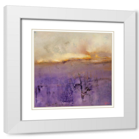 On Thin Ice White Modern Wood Framed Art Print with Double Matting by Dennis, Patrick