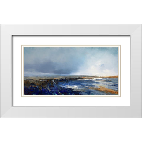 Jagged Point White Modern Wood Framed Art Print with Double Matting by Dennis, Patrick