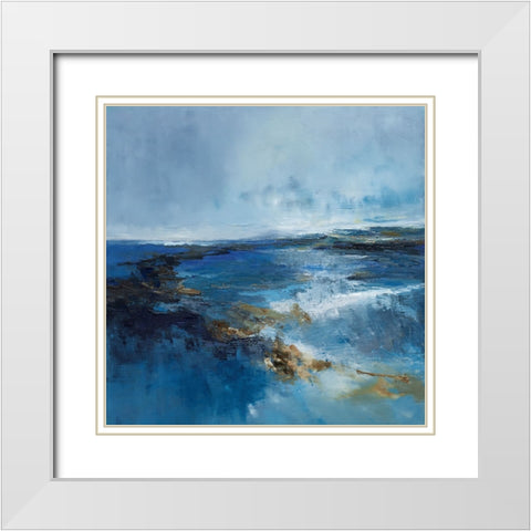 Rain Wash White Modern Wood Framed Art Print with Double Matting by Dennis, Patrick