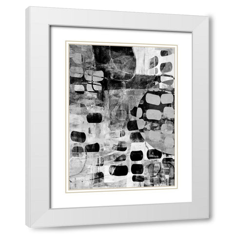 New Territory II White Modern Wood Framed Art Print with Double Matting by Dubois, Lori