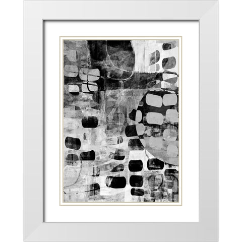 New Territory II White Modern Wood Framed Art Print with Double Matting by Dubois, Lori