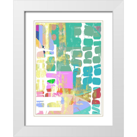 Trendsetter I White Modern Wood Framed Art Print with Double Matting by Dubois, Lori