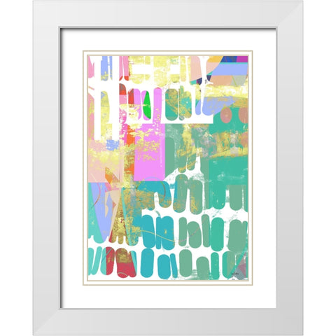 Trendsetter II White Modern Wood Framed Art Print with Double Matting by Dubois, Lori