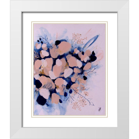 Blooming Beauty White Modern Wood Framed Art Print with Double Matting by DelValle, Patty