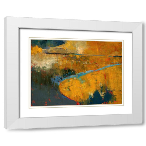 Caskey 1 White Modern Wood Framed Art Print with Double Matting by Dennis, Patrick