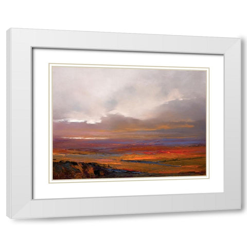 Crossroads White Modern Wood Framed Art Print with Double Matting by Dennis, Patrick