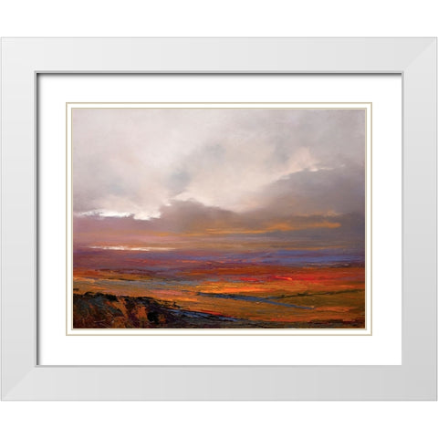 Crossroads White Modern Wood Framed Art Print with Double Matting by Dennis, Patrick