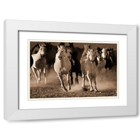 About Face White Modern Wood Framed Art Print with Double Matting by Dearing, Lisa