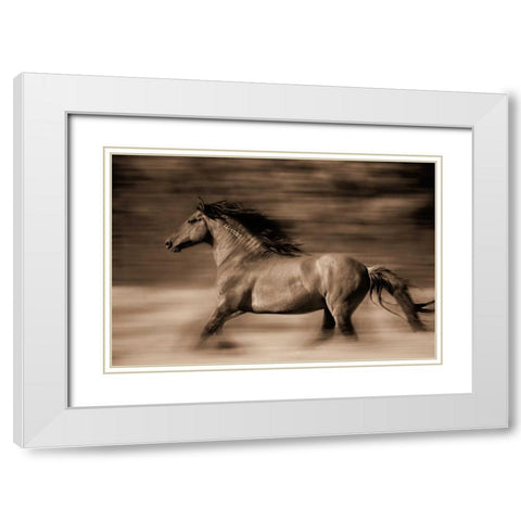 Wind Runner White Modern Wood Framed Art Print with Double Matting by Dearing, Lisa
