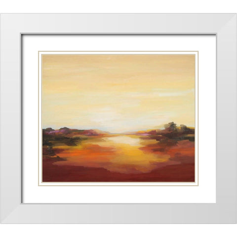 Opening White Modern Wood Framed Art Print with Double Matting by Davies, Sarah