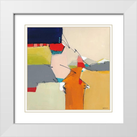 Beachcomber II White Modern Wood Framed Art Print with Double Matting by DiGiulio, Joe