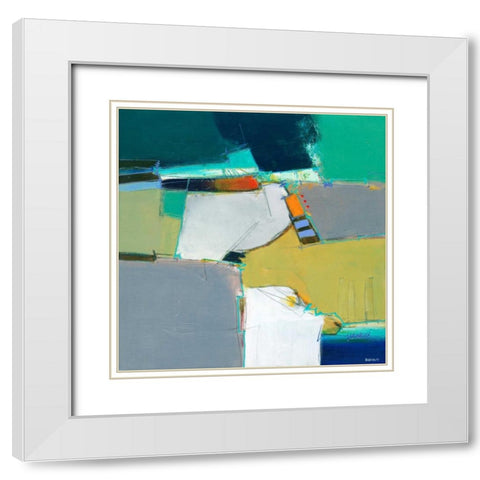 Raleigh White Modern Wood Framed Art Print with Double Matting by DiGiulio, Joe